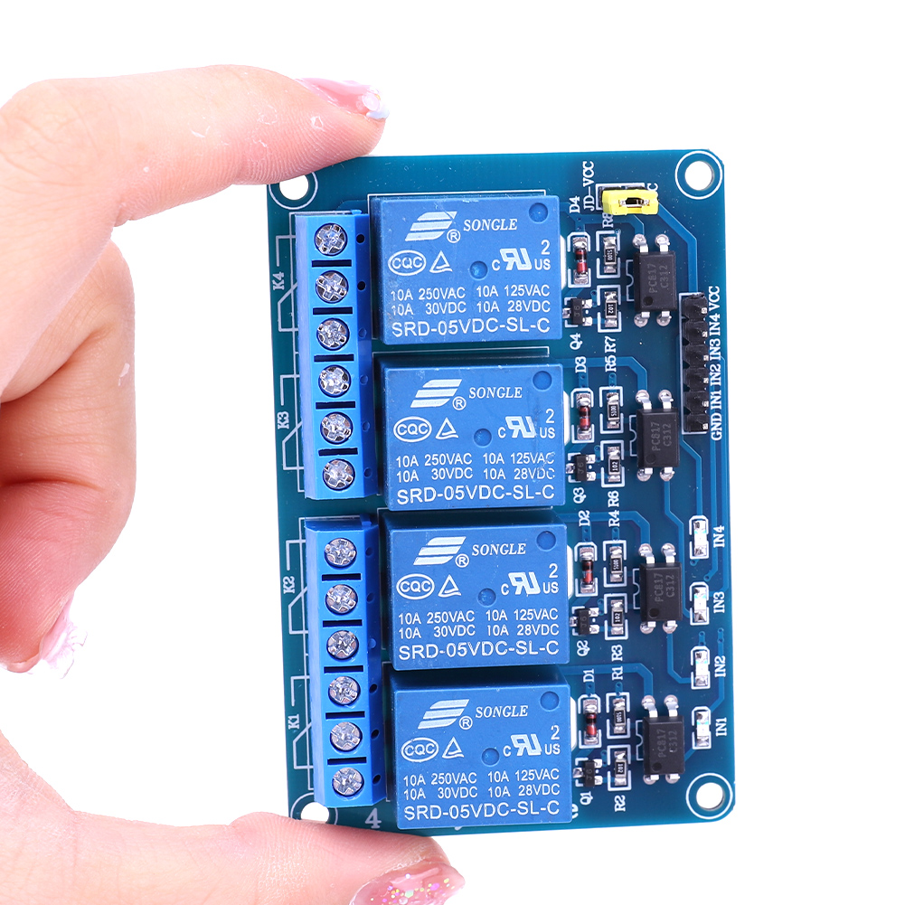 Home Automation Arduino - Płytka przekaźnikowa 4-kanałowa 5V 12V z