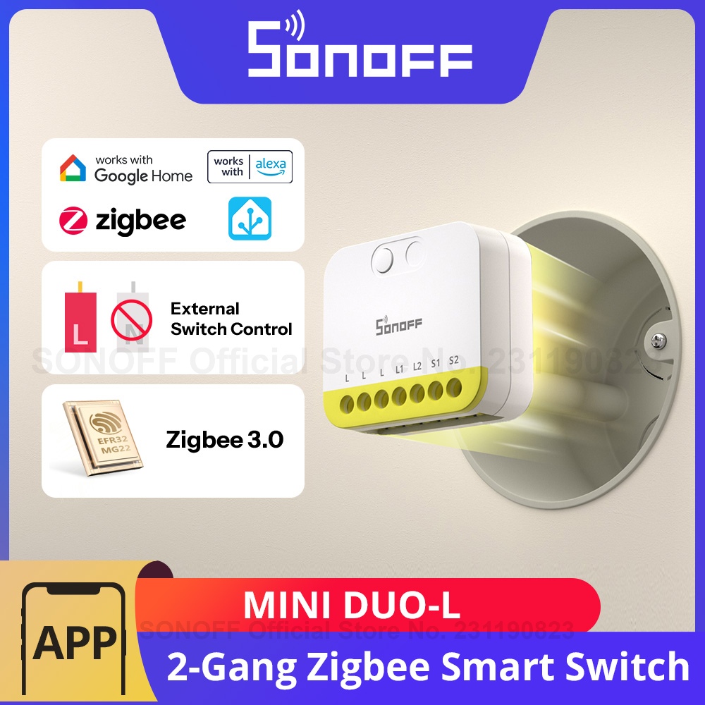 Sonoff Basic Switch - SONOFF MINI DUO-L 2-kanałowy inteligentny przełącznik