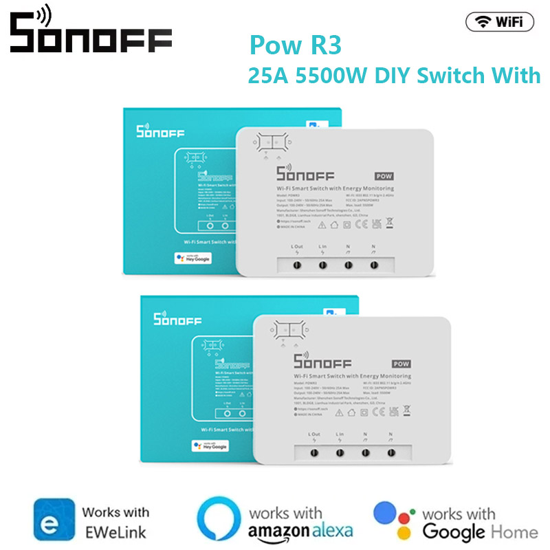 Sonoff Basic Switch - SONOFF POW POWR3/Powr316/POWR316D 16A Inteligentny przełącznik